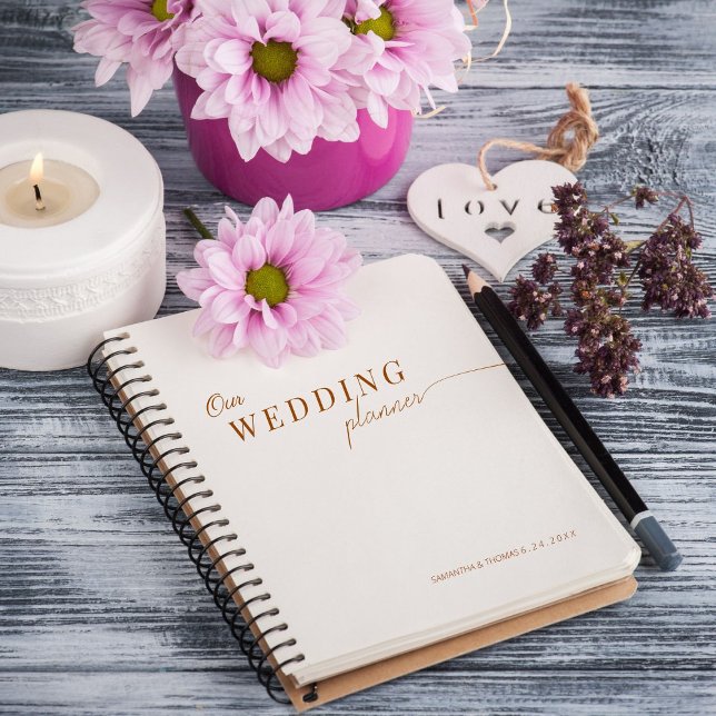 Boho Elegant Minimalist Calligraphy Script Wedding Planner (Creator Uploaded)
