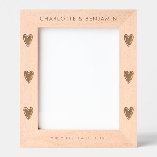 Boho Elegant Minimalist Couple Photo Etched Frames (Front)