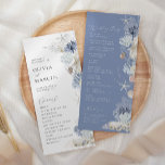 Boho Elegant Ocean Beach Coral Blue Wedding Program<br><div class="desc">Boho Rustic Elegant On The Beach Ocean Coral Shell Dusty Blue Wedding Program. Bohemian-style arranged seaside shells minimalist invitation with elegant and simple boho dusty blue and cream shells and corals in hand-printed watercolor. The dusty blue colour is gorgeous for boho weddings and beach weddings. Editable invitations for spring, summer,...</div>