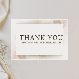 Boho Elegant Wedding Thank You Card