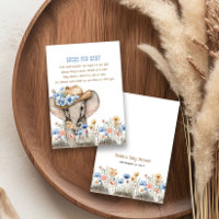 Boho Elephant Cowboy Wildflowers Books for Baby