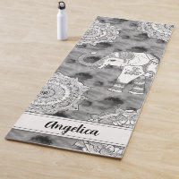 Boho Elephant Mandala Yoga Mat