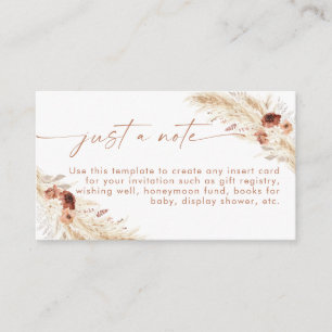Boho Enclosure Card Terracotta Just A Note Card
