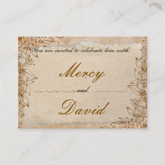 Boho Engagement Invitation Card