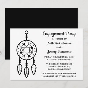 Boho Engagement Party Dreamcatcher Wedding Tribal Invitation