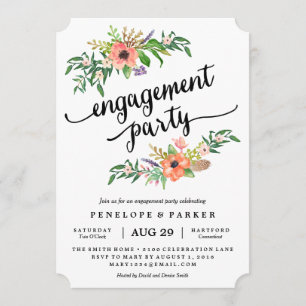 Boho Engagement Party Invitation