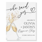 Boho Engagement Party Welcome Sign, Champagne Enga