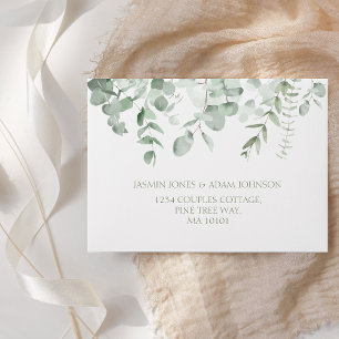 Boho Eucalyptus Greenery Wedding Invitation Envelope