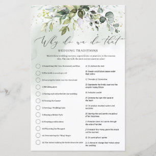 Boho Eucalyptus greenery Why do we do that game