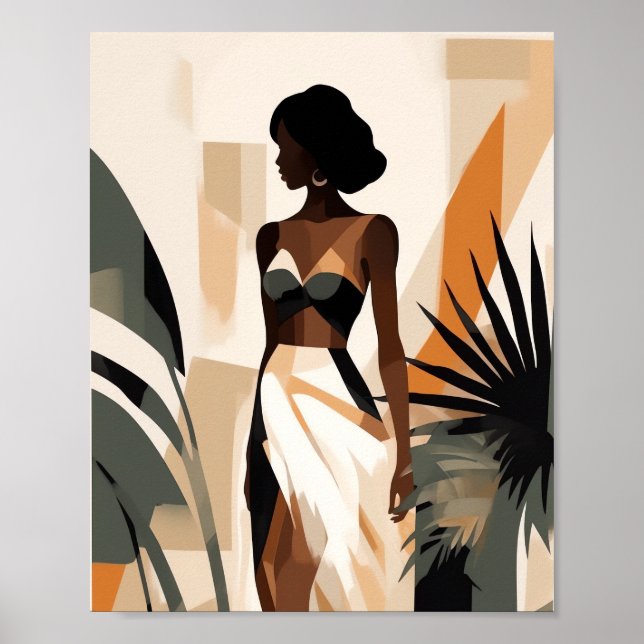 Boho Faceless Girl Magic Wall Art Decor (Front)