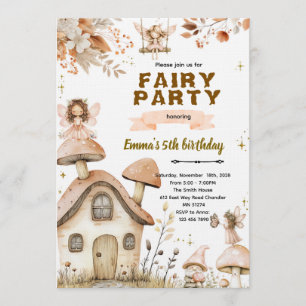 Boho fairy enchanted party invitation