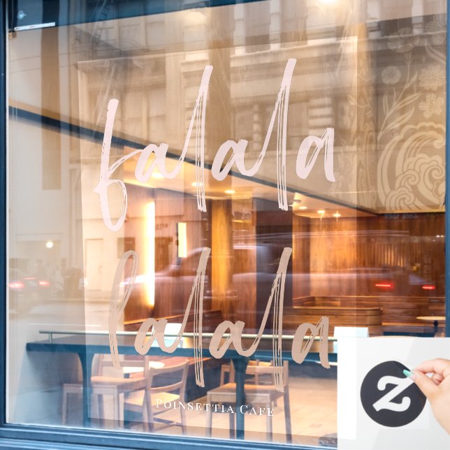 Boho Falala Script Pink & Brown (Cafe Window)