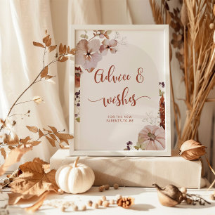 Boho fall advice and wishes  poster