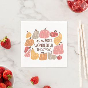 Boho Fall Autumn Quote Napkin