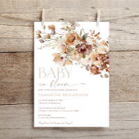 Boho fall floral baby bloom baby shower