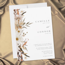 Boho Fall Floral Neutral Rustic Wedding