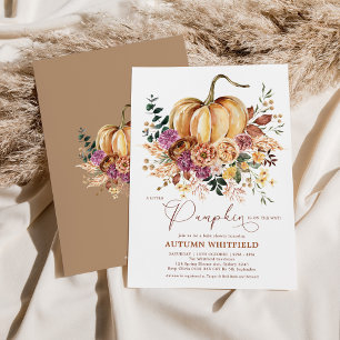 Boho Fall Floral Pumpkin Baby Shower