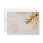 Boho Fall Flowers RSVP Card