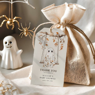 Boho Fall Ghost Baby Shower Thank You Favour Gift Tags