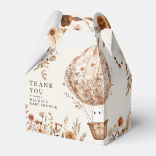 Boho Fall Ghost Wildflower Halloween Baby Shower Favour Box