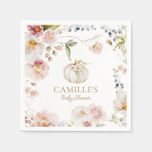 Boho Fall Girl Baby Shower Napkin