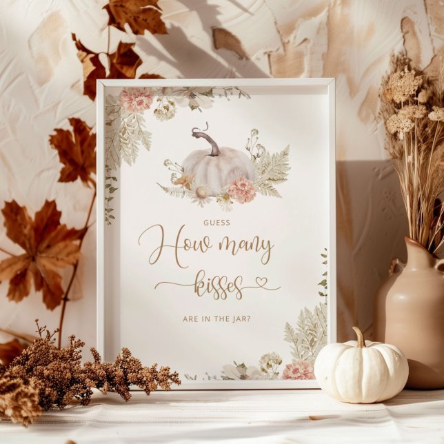 Boho Fall guess how many kisses in the jar Poster (Creator Uploaded)