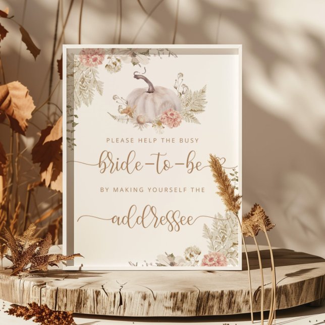  Boho fall help the busy bride Address an Envelope Poster (Creator Uploaded)