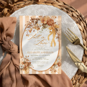Boho Fall in Love Floral Bridal Shower Invitation