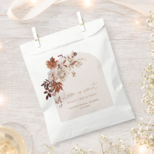 Boho fall love is sweet take a treat favour bag