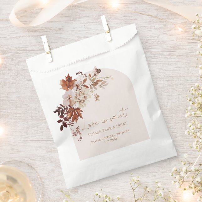 Boho fall love is sweet take a treat favour bag (Clipped)