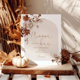 Boho fall mimosa bar sign