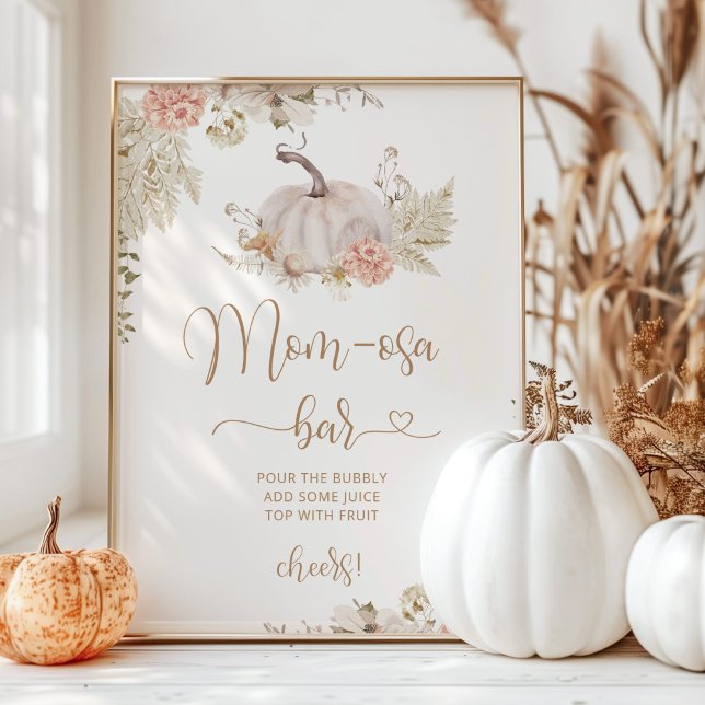 Boho fall pumpkin mom-osa bar  poster (Creator Uploaded)