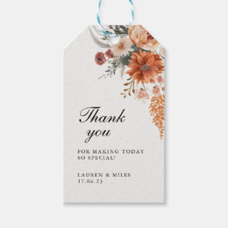Boho Fall Thank You Favour Tag
