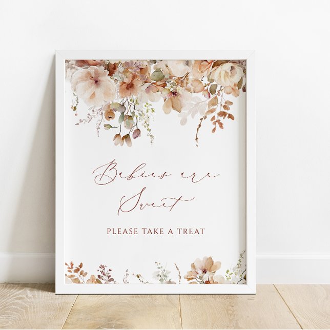 Boho Fall Watercolor Floral Babies are Sweet Sign (Creator Uploaded)