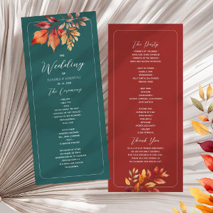Boho Fall Wedding Program