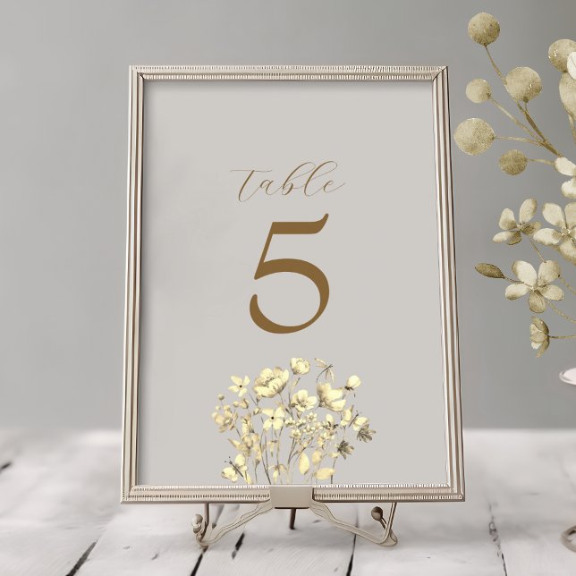 Boho Fall Wedding Table Number Sign (Creator Uploaded)