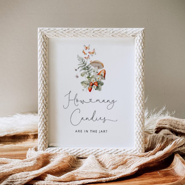 Boho fall wild mushroom how many candies poster (Creator Uploaded)