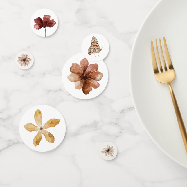 Boho Fall Wildflower Baby Shower Confetti (Group)