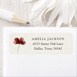 Boho Fall Wildflower Baby Shower Return Address Return Address Label