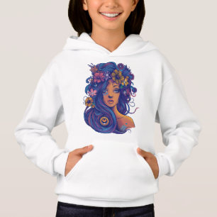 Boho Fantasy Woman with Floral Hair