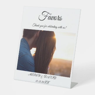 Boho Favor Photo Pedestal Sign