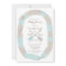 Boho Feather and Arrow Blue Baby Shower Invitation