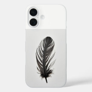 Boho Feather Art Phone Case – Elegant Minimalist D