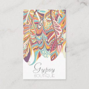 Boho Feather Boutique Business Card
