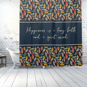 Boho Feathered Quiet Mind Shower Curtain