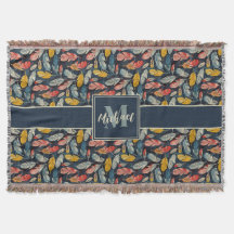 Boho Feathered Whimsy Woven Blanket