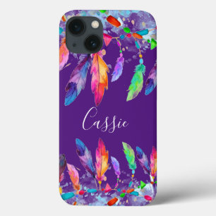 Boho feathers personalised Case-Mate samsung galax iPhone 13 Case
