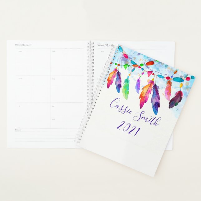 Boho feathers  planner (Display)