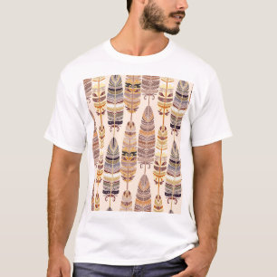 Boho Feathers: Tribal Seamless Pattern T-Shirt