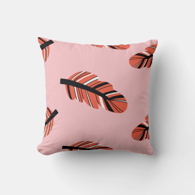 Boho Feathers: Vintage Repeat. Cushion (Front)